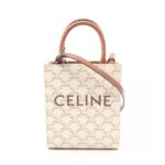 CELINE / ミニ バーティカル カバ トリオンフ ハンドバッグ PVC レザー